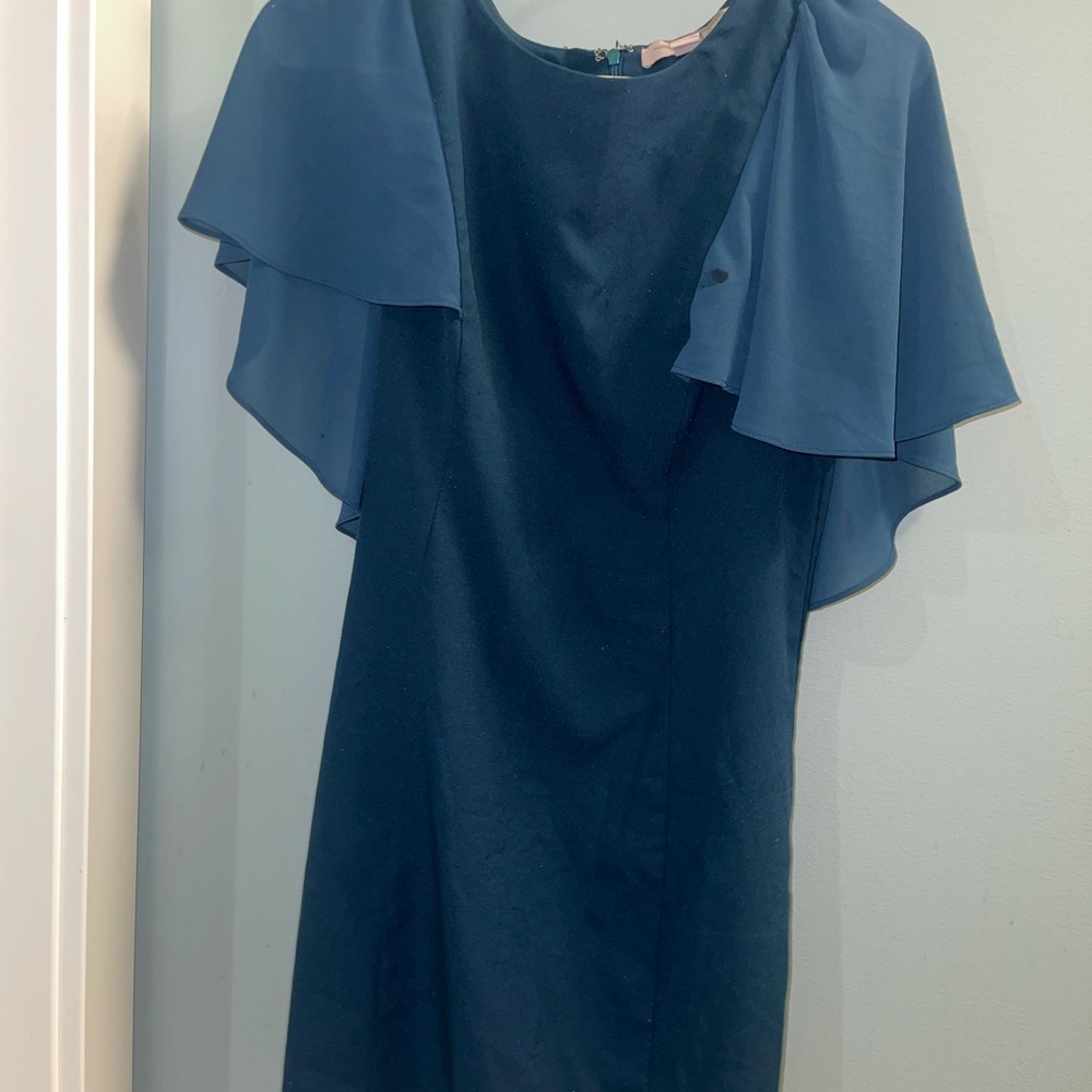 Teal Blue Ruffle Dress